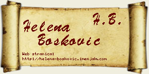 Helena Bošković vizit kartica